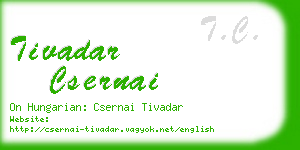 tivadar csernai business card